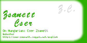 zsanett cser business card